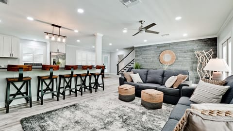 Bright open living spaces to gather.