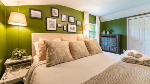 Honeysuckle King bed in large room