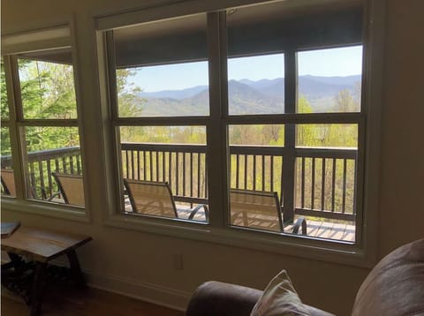 Mountain view from the living room