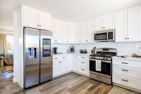 Modern kitchen with smart refrigerator