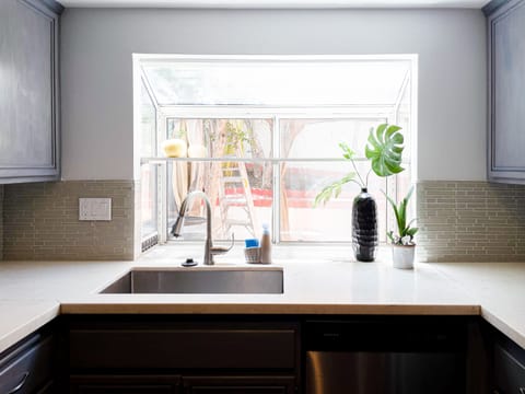 Our fairly large fully equipped kitchen comes with free coffee