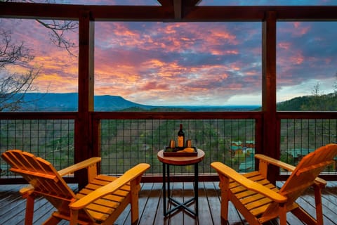 Upper deck views, plenty of seating, right off the master bedroom upstairs. The views are incredible!