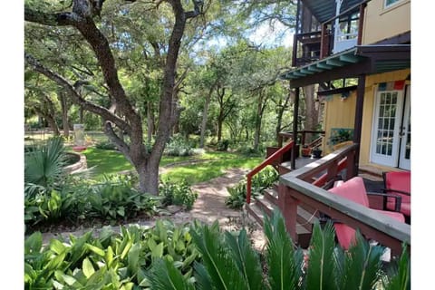 Facing the property - the apartment is there at the top right