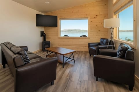 Unwind on plush seating while the water views calm you.