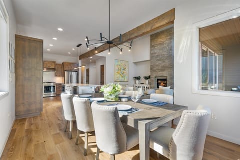 Enjoy a meal around our dining table for 8