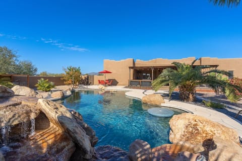 Private backyard with entertaining space and pool (not heated)