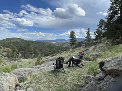 Taking in the pure mountain air and enjoying the views. 