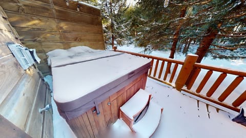 Indoors, Hot Tub, Tub, Handrail, Tree