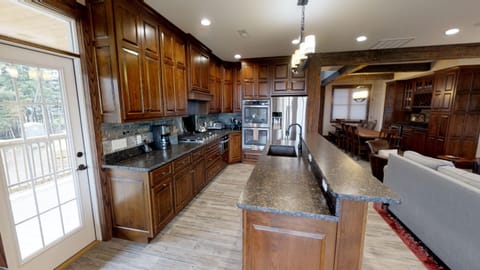 Indoors, Kitchen, Hardwood, Stained Wood, Cooktop