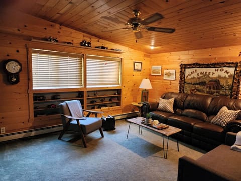 Living room with fold-out sofa for 2