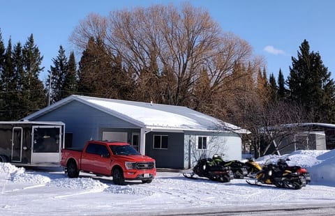 Lots of room to park your trailer and for snowmobiles! 
