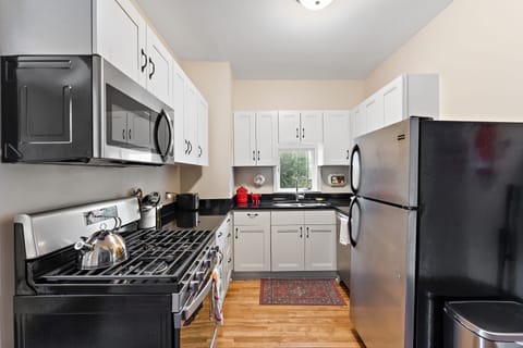 Kitchen is across from the dining room for easy entertaining.