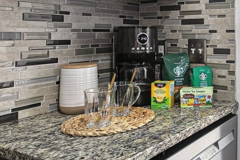 Complimentary coffee and tea (regular and decaf) 