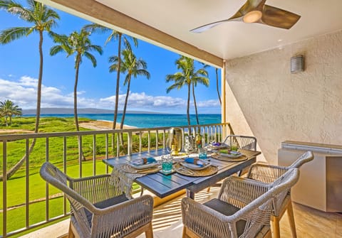Enjoy amazing beachfront views from the private lanai!
