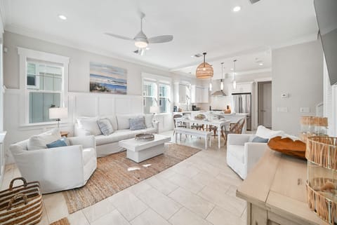 The main floor is fully furnished to accommodate the entire group for cooking, dining and entertainment.