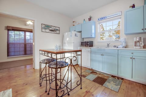 Kitchen - This quaint kitchen provides all items needed for preparing your meals during your stay.