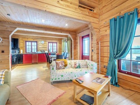 Living area | Ty Afal - Dwr Y Felin Log Cabins, Carno