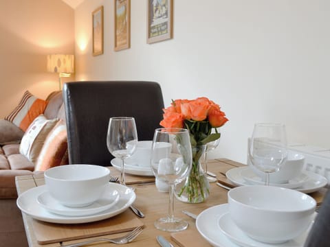Quaint dining area | Y Bwthyn Pren, Aberaeron