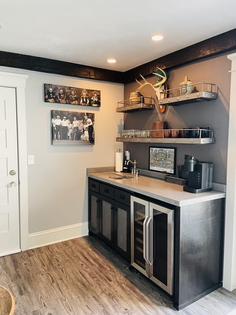 Wet Bar with Refrigerator, Microwave and Coffee Maker!