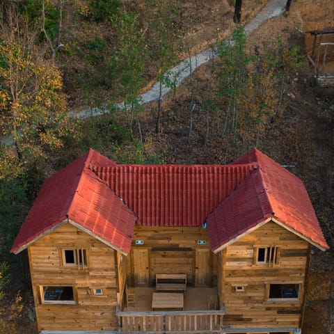 Aerial view of the Cabins