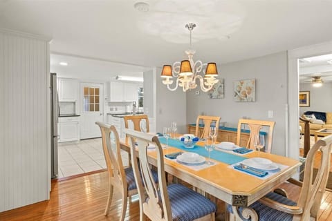 Dining rm with view of kitchen