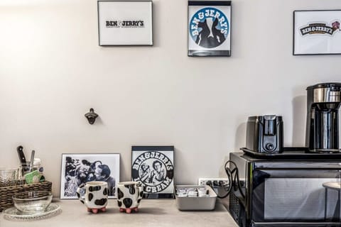 Kitchenette area features complimentary coffee, creamer and sugar, as well as a mini-fridge, toaster and microwave.