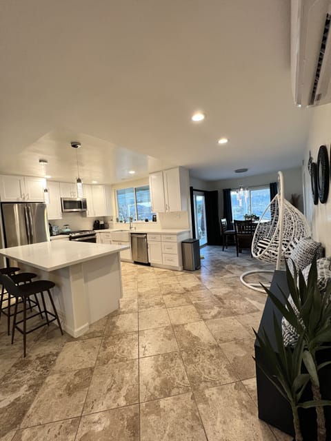 GE stainless steel appliances kitchen is fully stocked for your enjoyment 