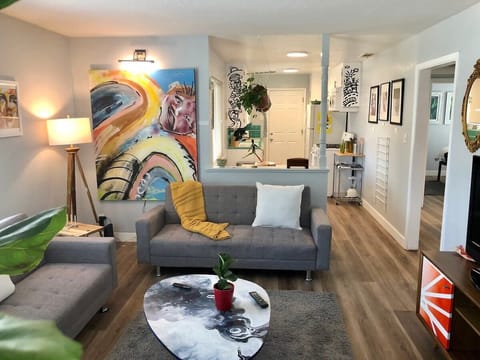 Art house living room and kitchen areas