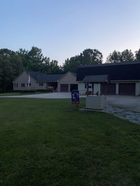 This is a view of the garage side of the guest house & host house to the left.