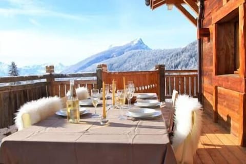 vue depuis la terrasse du chalet