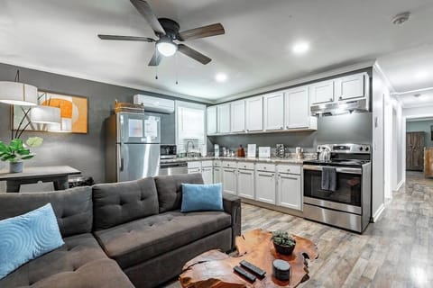 Open-concept living.