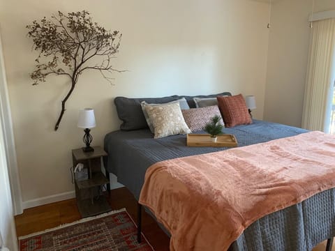 Bedroom with King bed. Washer & Dryer in unit for your exclusive use.