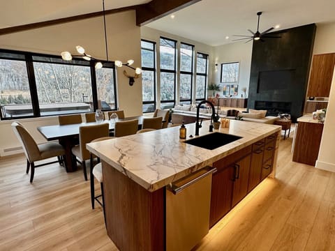 View from kitchen! Not a bad place to cook at home. 