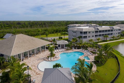 Condo is corner unit second floor by pool