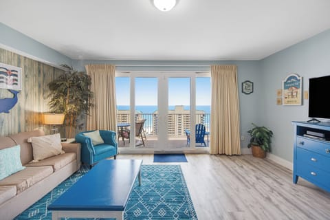 Laketown Wharf 1316 Living Area with Gulf Views