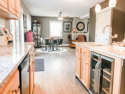 Keep your wine chilled with our built in wine cooler! 