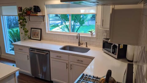 Overhead view of the kitchen