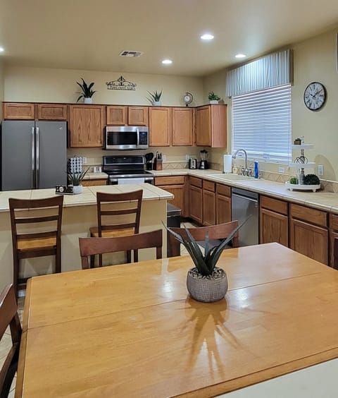 Pub height table just off kitchen