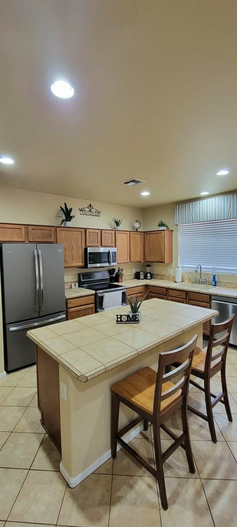 Kitchen with large island and add'l seating