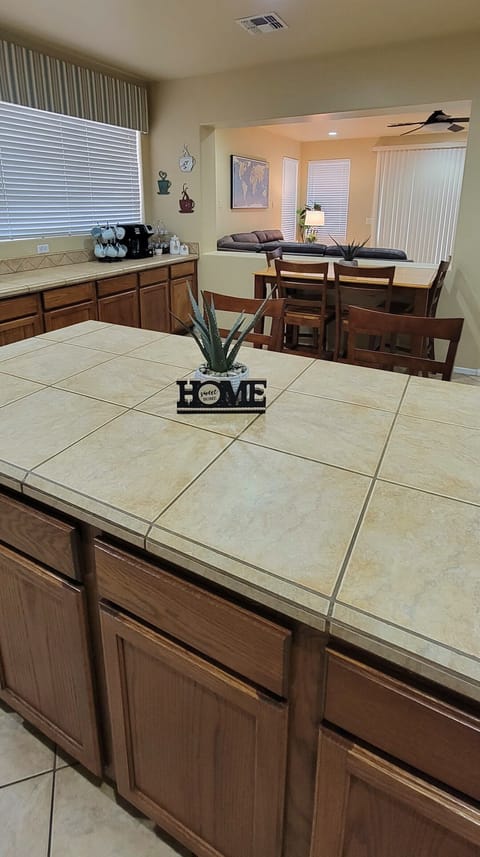 From the island looking toward coffee/tea bar & pub table