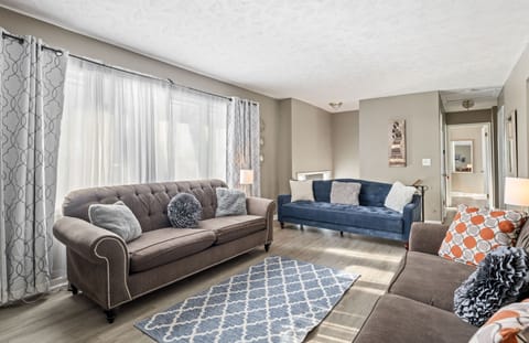 Living room with large windows