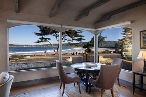Ocean view seating area in living room