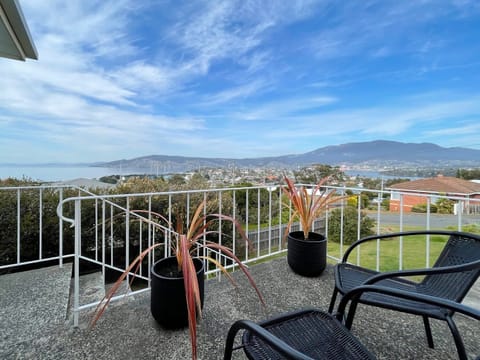 Balcony with panoramic river views