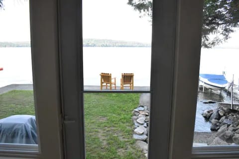 Sebec Lake view from enclosed porch