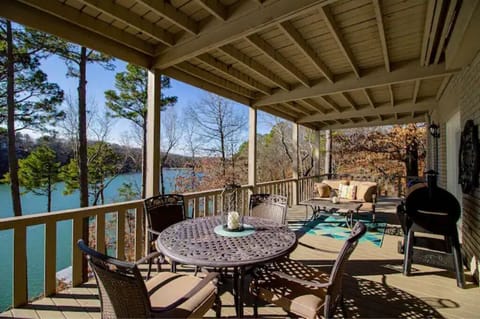 Large deck for dining and relaxing.  