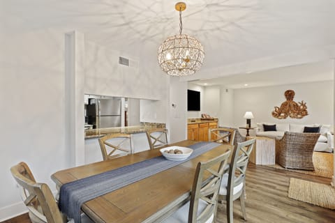 Dining room with seating for six.