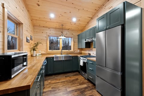 Fully equipped kitchen with everything you will need for your stay.