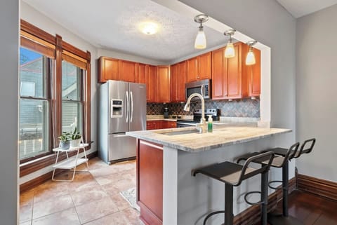 We love the big windows and all the natural light that comes into the kitchen.