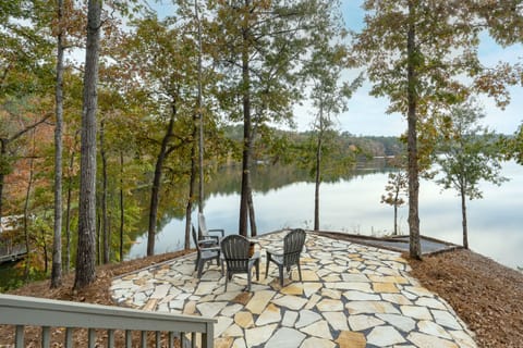 Awesome view from the stone patio overlooking the lake!