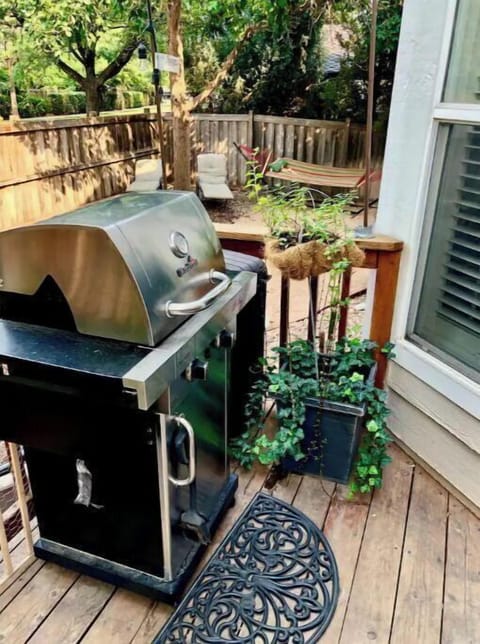 Grill on back deck
